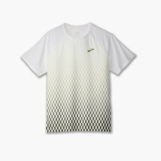Brooks Atmosphere Short Sleeve 2.0 - Weiß/Intervallverlauf