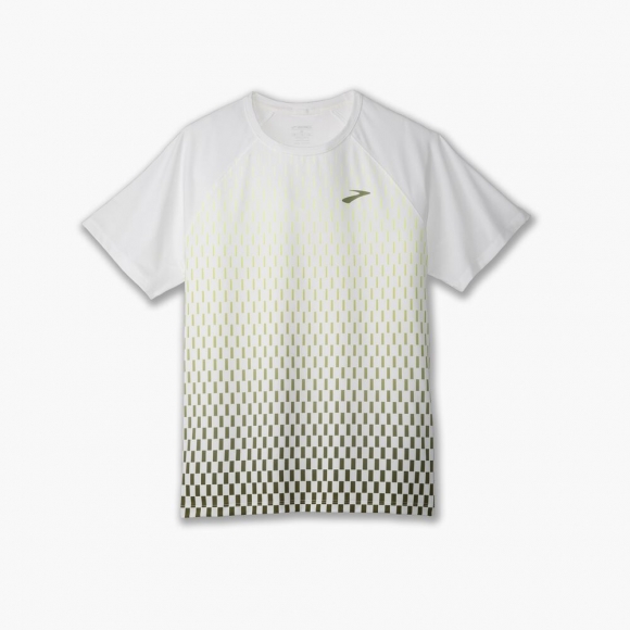 Brooks Atmosphere Short Sleeve 2.0 - Weiß/Intervallverlauf