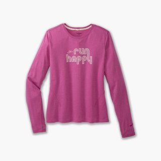 Brooks Distance Long Sleeve 2.0 - Hochmatt Mauve/Retro RH