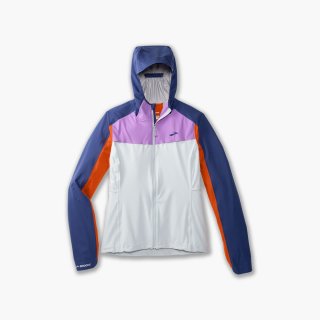 Brooks High Point Waterproof Jacket - Hellschiefer/Leuchtorange/Ägäis