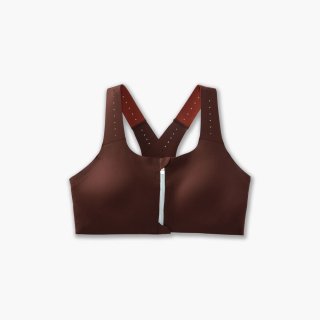 Brooks Zip 2.0 Sports Bra - Run Raisin/Eisblau/Kupfer