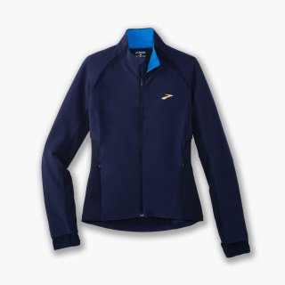 Brooks Fusion Hybrid Jacket - Marineblau/Blauer Blitz