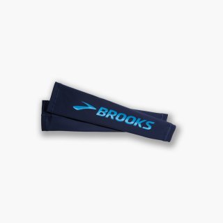 Brooks Source Midweight Arm Warmer - Marineblau/Elektrischblau Brooks