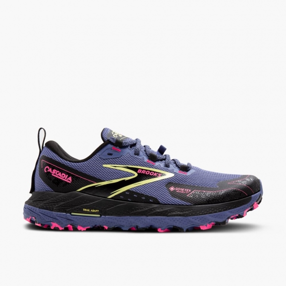 Brooks Cascadia 18 GTX - Graublau/Schwarz/Pink