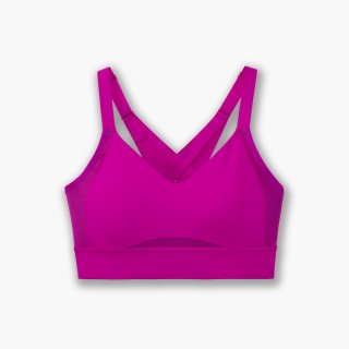 Brooks Interlace Sports Bra - Magenta/Heliotrop