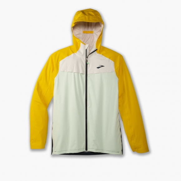 Brooks High Point Waterproof Jacket - Gletschergrün/Ecru/Zitrone