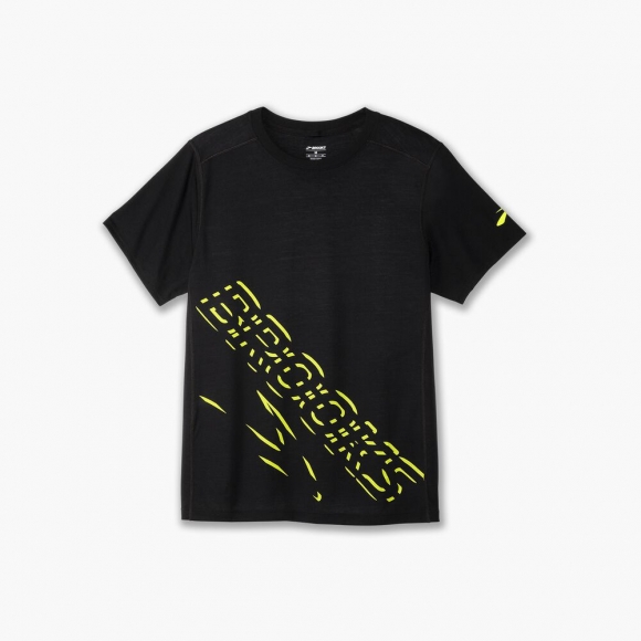 Brooks Distance Short Sleeve 3.0 - Schwarz/BR Logo