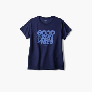 Brooks Distance Short Sleeve 3.0 - Mitternacht/Gute Laufstimmung