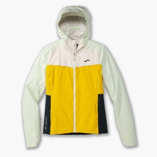Brooks High Point Waterproof Jacket - Zitrone/Ecru/Gletscher Grün