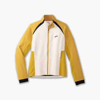 Brooks Fusion Hybrid Jacket - Sand/Dunkelblau/Schwarz