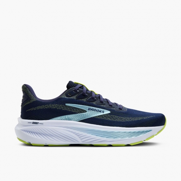 Brooks Ghost 17 - Peacoat/Limette/Blau