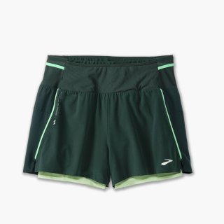 Brooks High Point 3" 2-in-1 Short 2.0 - Carbon/Gletschergrün