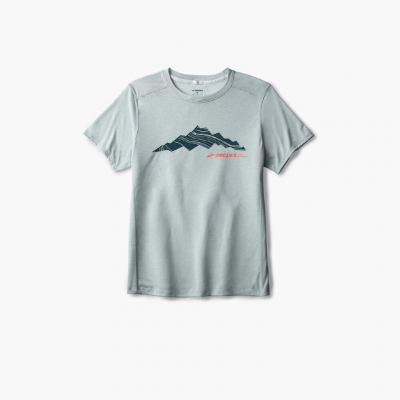 Brooks Distance Short Sleeve 3.0 - Hochblau/Außerhalb des Bereichs
