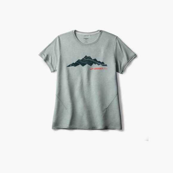 Brooks Distance Short Sleeve 3.0 - Hochblau/Außerhalb des Bereichs