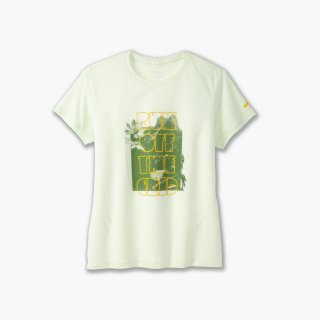 Brooks Distance Short Sleeve 3.0 - Hellgrau Gletschergrün/Elevate
