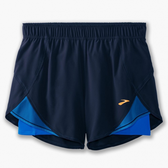 Brooks Chaser 5" 2-in-1 Short - Marineblau/Blau