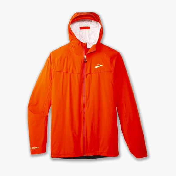 Brooks High Point Waterproof Jacket - Cherry Tomato/Phantom Grey