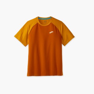 Brooks Atmosphere Short Sleeve 2.0 - Haselnussholz/Ocker