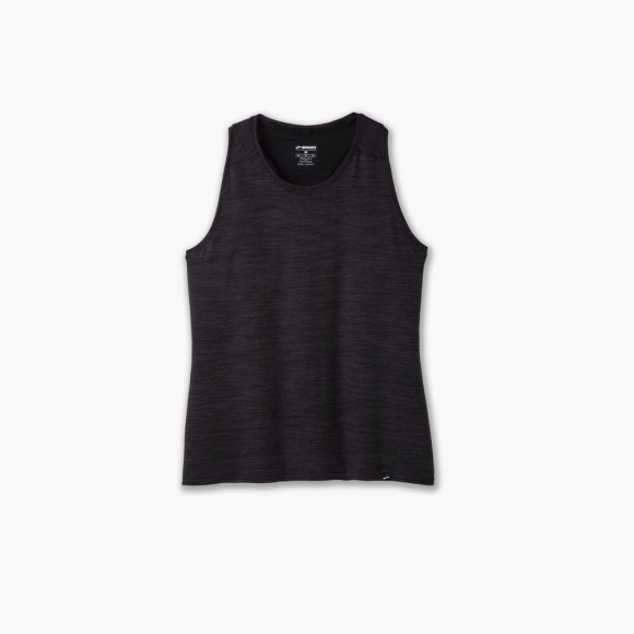 Brooks Luxe Tank - Hochglanz Tiefschwarz