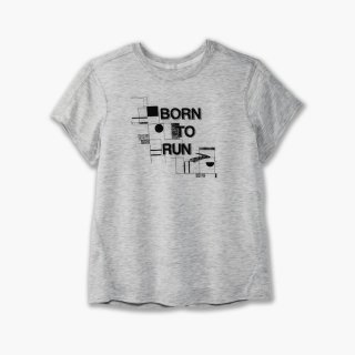 Brooks Distance Graphic Short Sleeve - Schwarz