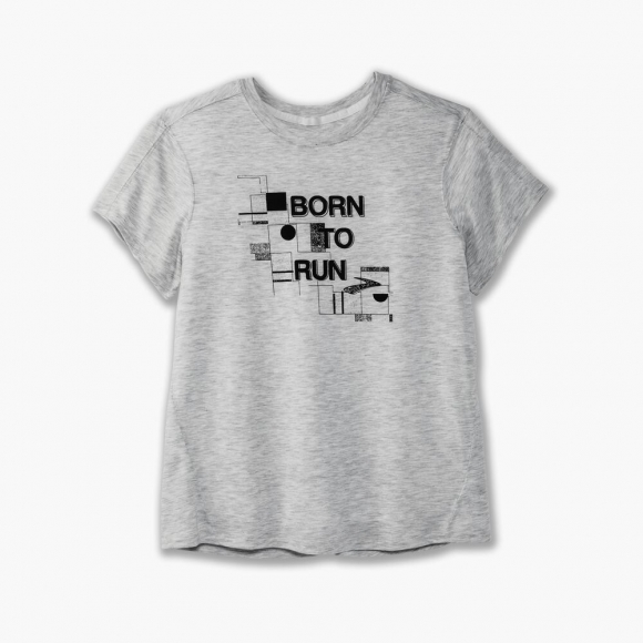 Brooks Distance Graphic Short Sleeve - Schwarz