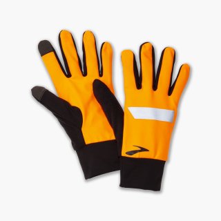 Brooks Fusion Midweight Glove 2.0 - Fluoro Flash/Schwarz