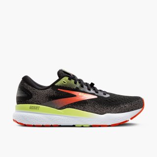 Brooks Ghost 16 GTX - Schwarz/Mandarinenrot/Grün