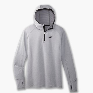 Brooks Notch Thermal Hoodie 2.0 - Ht. Asche/Schwarz