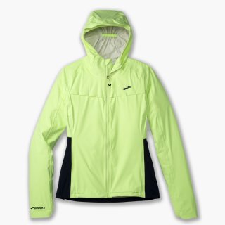 Brooks High Point Waterproof Jacket - Limette/Marineblau