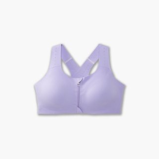 Brooks Zip 2.0 Sports Bra - Violett-Strich