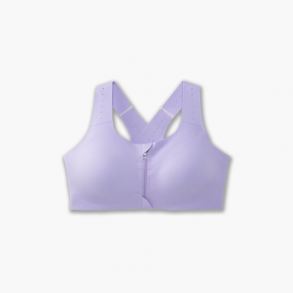Brooks Zip 2.0 Sports Bra - Violett-Strich