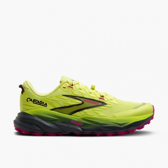 Brooks Cascadia 19 - Sonniges Limettengrün/Schwarz/Magenta