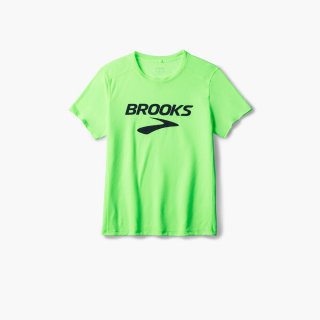 Brooks Distance Short Sleeve 3.0 - Neo Limeade/Brooks Logo