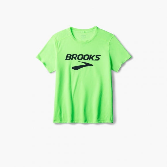 Brooks Distance Short Sleeve 3.0 - Neo Limeade/Brooks Logo