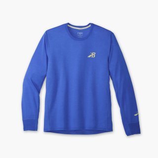 Brooks Distance Graphic Long Sleeve - Heather Bluetiful/Medallion