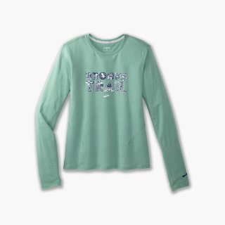 Brooks Distance Long Sleeve 2.0 - Htr Sage/Brooks Trail