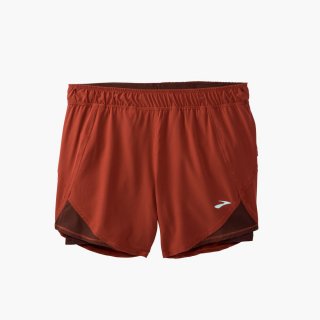 Brooks Chaser 5" 2-in-1 Short - Kupfer/Run Raisin