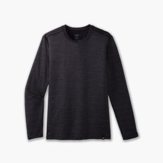 Brooks Luxe Long Sleeve - Htr Deep Black
