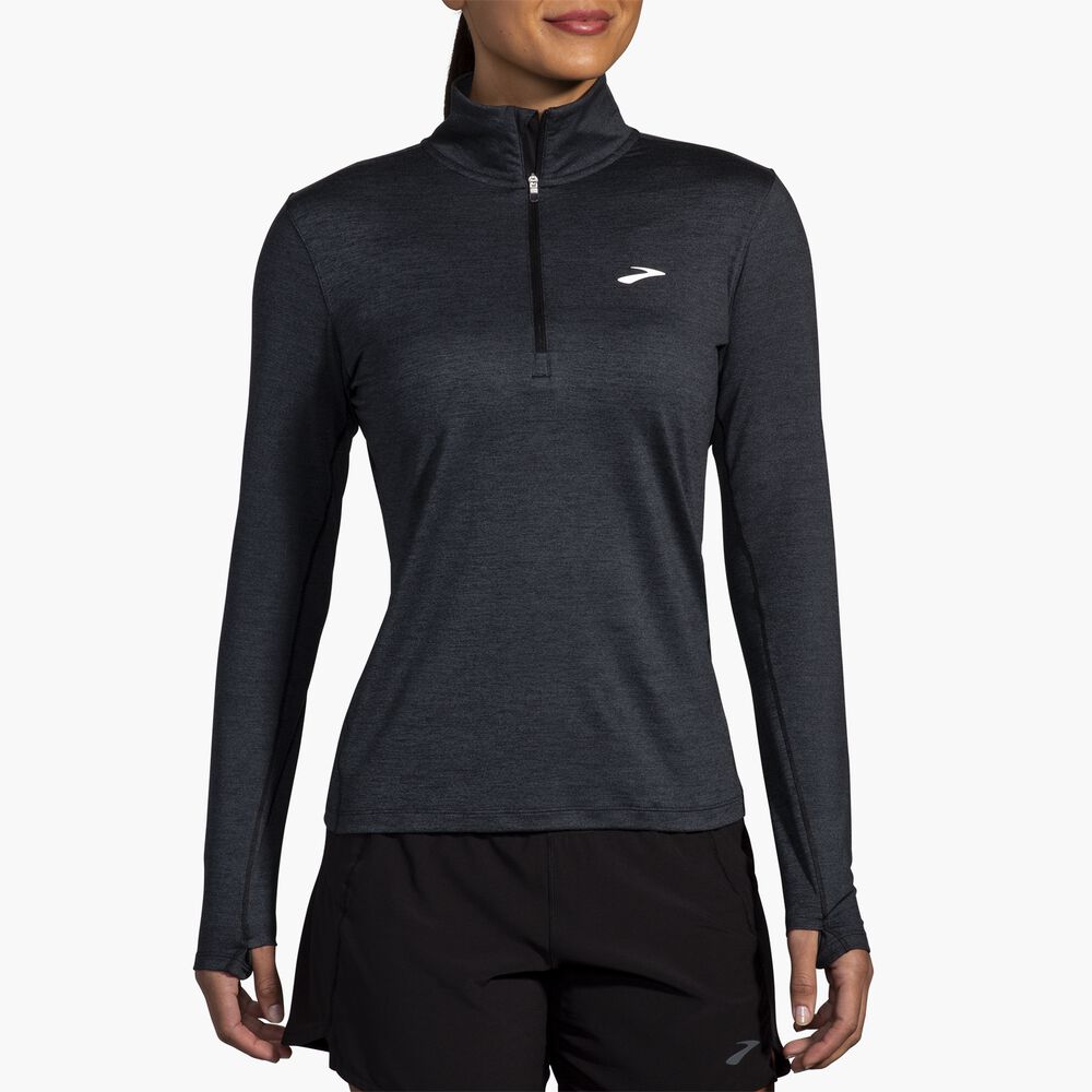 Brooks Dash 1/2 Zip 2.0 - Hochglanzschwarz