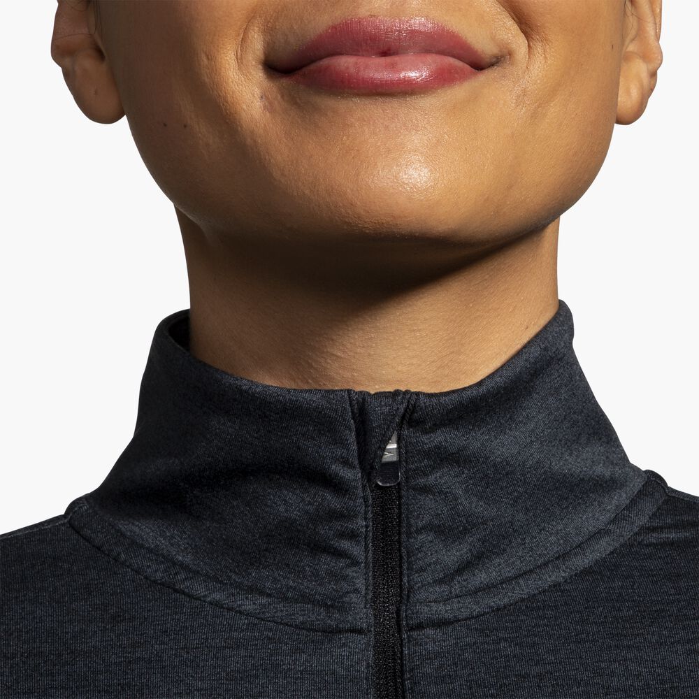 Brooks Dash 1/2 Zip 2.0 - Hochglanzschwarz