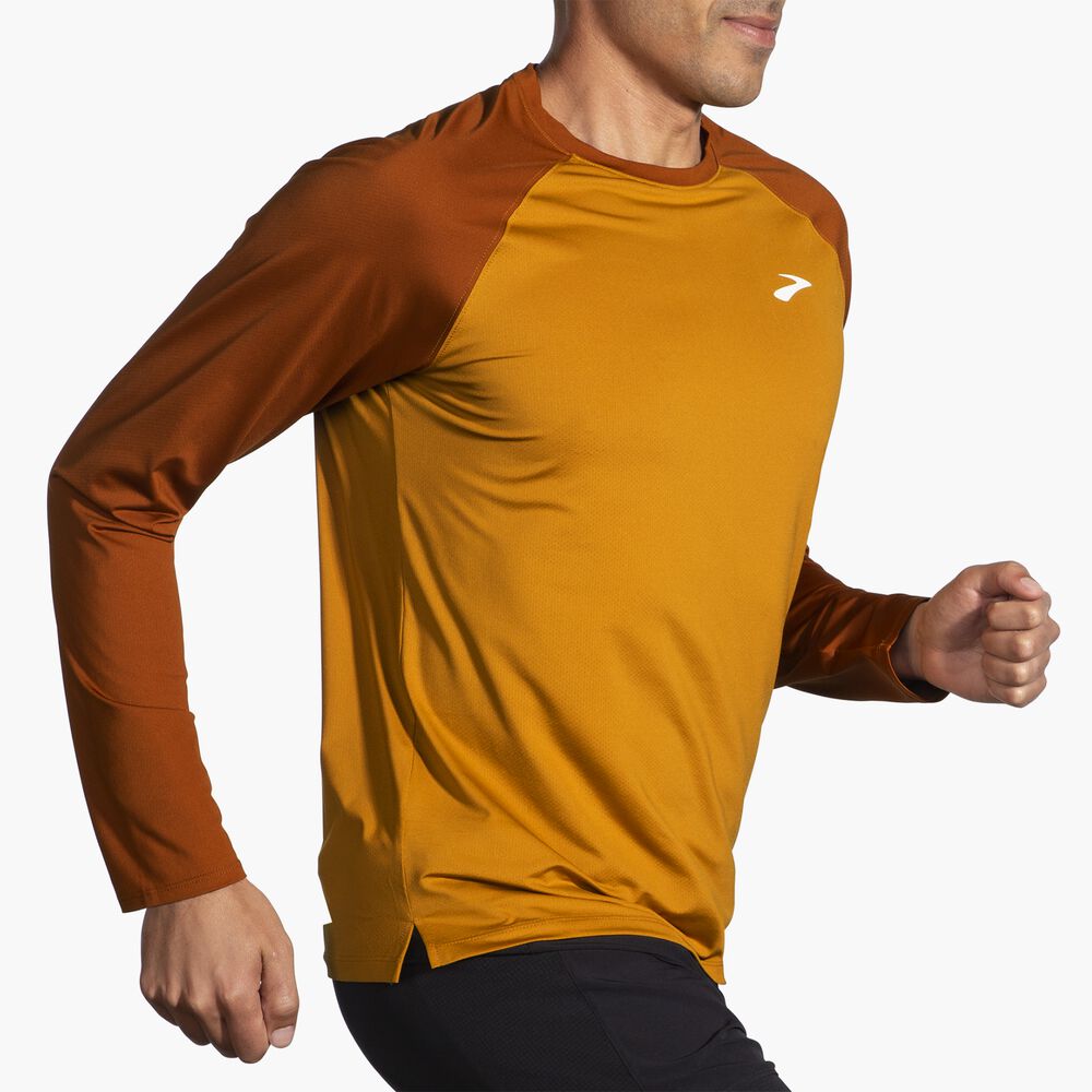 Brooks Atmosphere Long Sleeve 2.0 - Ocker/Haselnuss