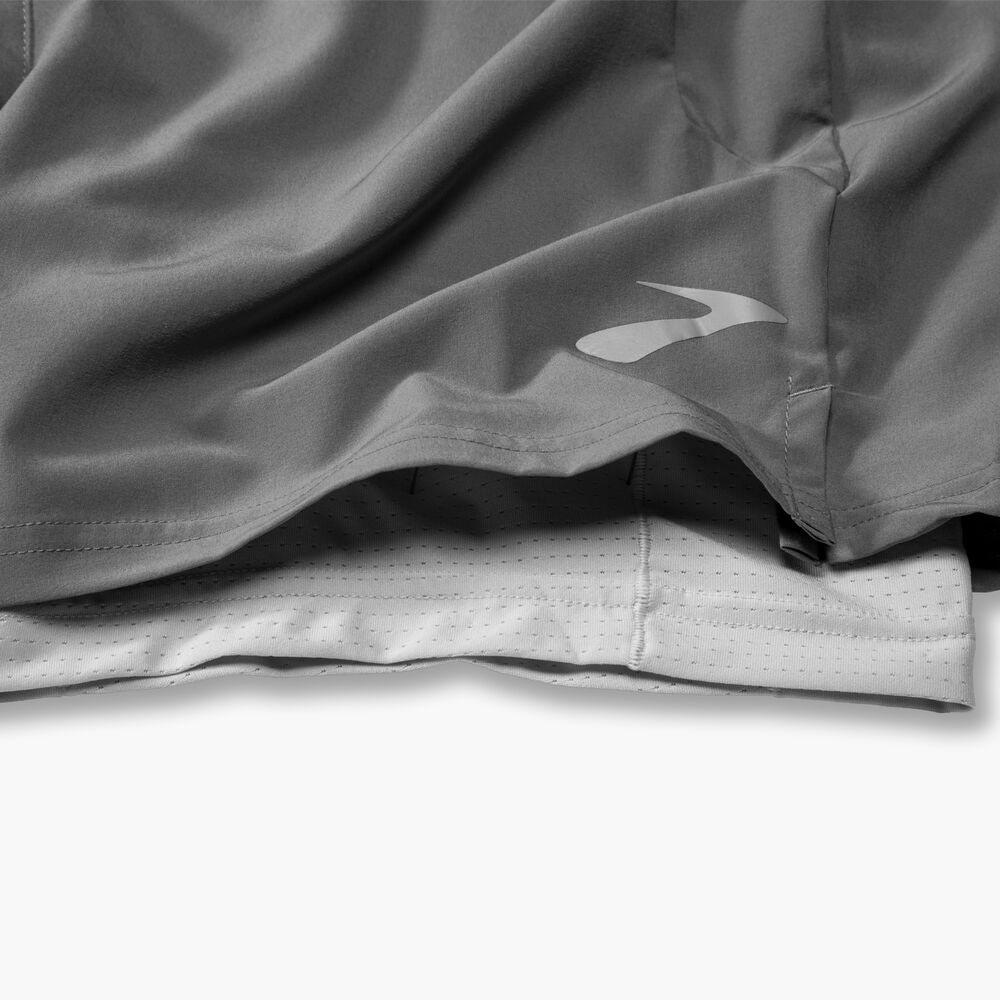 Brooks Sherpa 5" 2-in-1 Short - Stahl