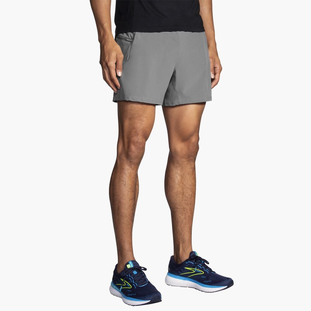 Brooks Sherpa 5" 2-in-1 Short - Stahl