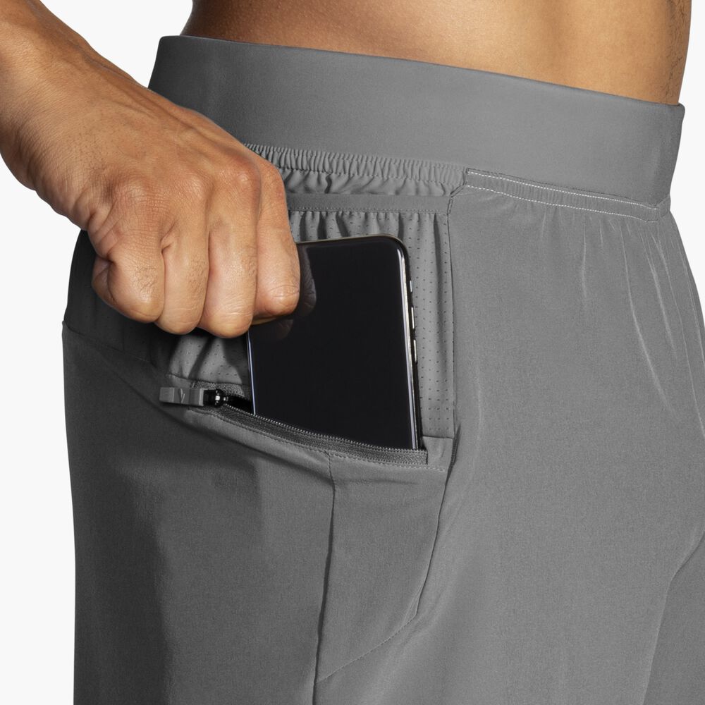 Brooks Sherpa 5" 2-in-1 Short - Stahl