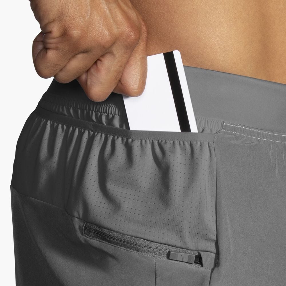 Brooks Sherpa 5" 2-in-1 Short - Stahl