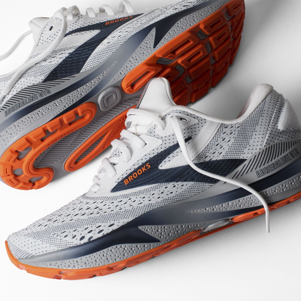 Brooks Adrenaline GTS 24 - Weiß/Peacoat/Legierung