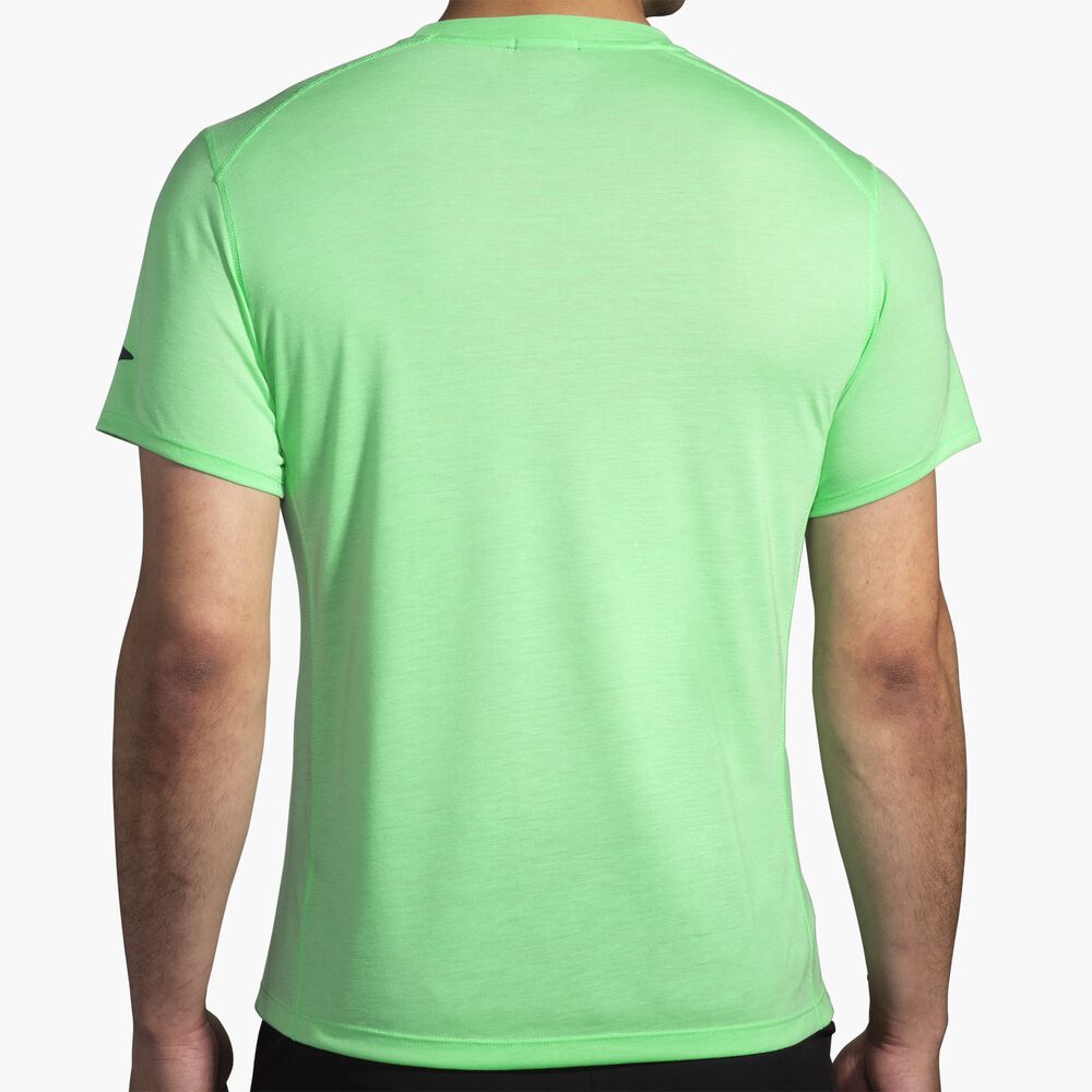 Brooks Distance Short Sleeve 3.0 - Hypergrün/Brooks Trail
