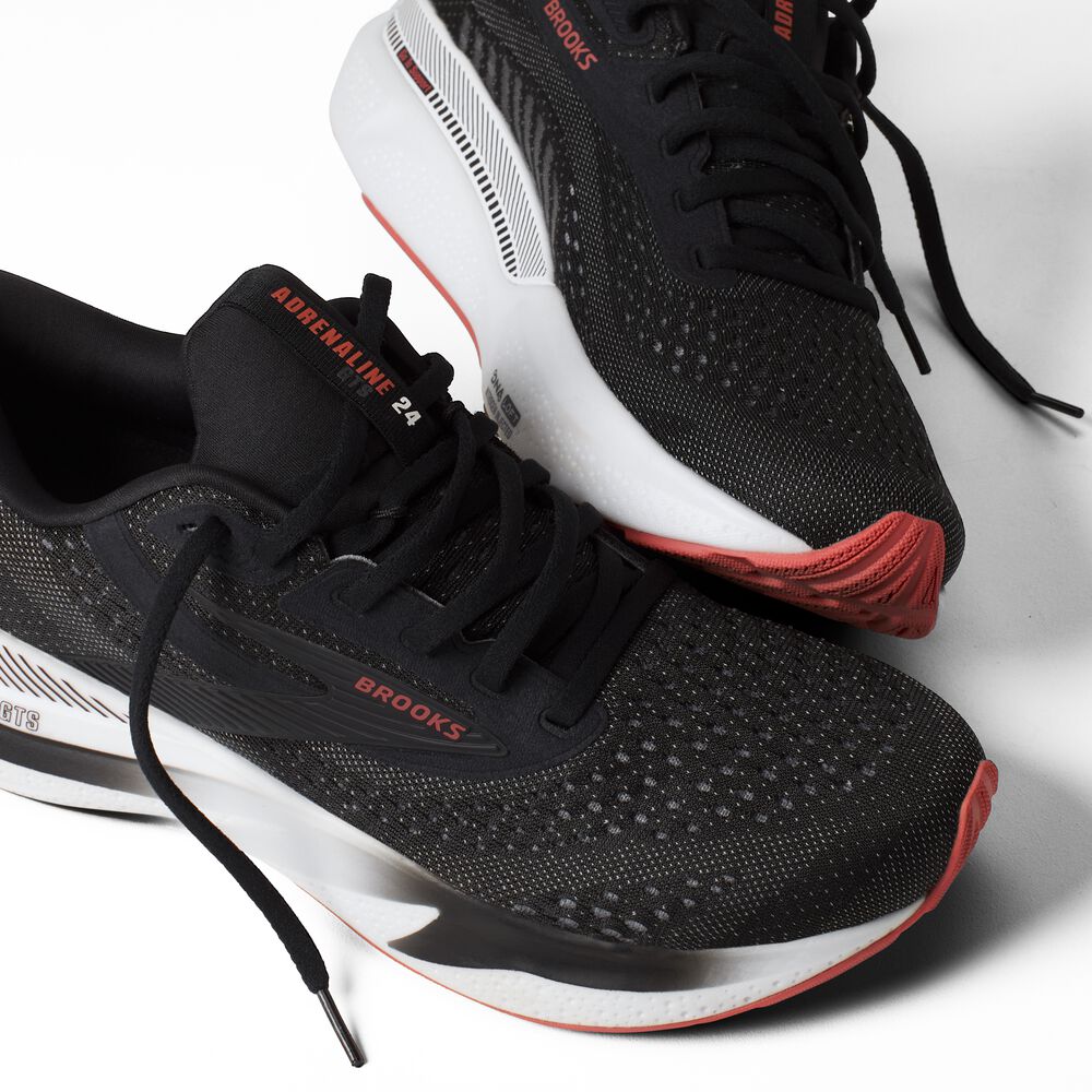 Brooks Adrenaline GTS 24 - Schwarz/Grau/Rot