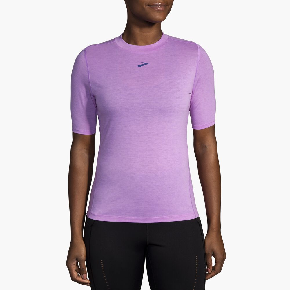 Brooks High Point Short Sleeve - Leuchtviolett