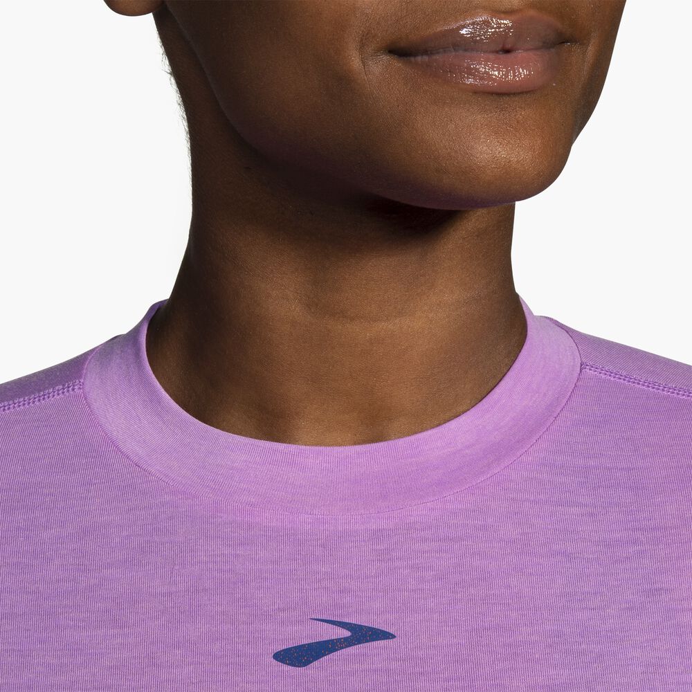 Brooks High Point Short Sleeve - Leuchtviolett